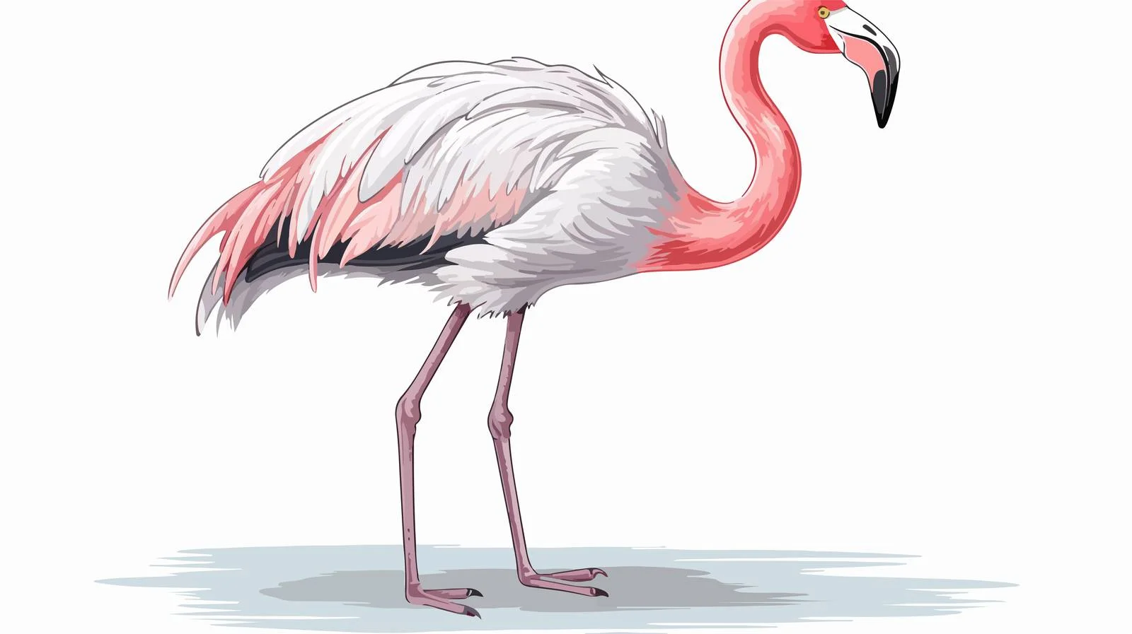Flamingo Bird Sketch Vector Cartoon — free download from Dotvec