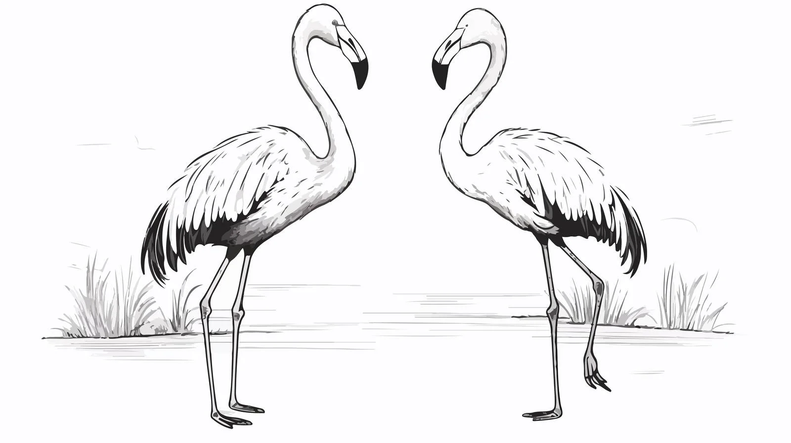 Elegant Flamingo Illustration — free download from Dotvec