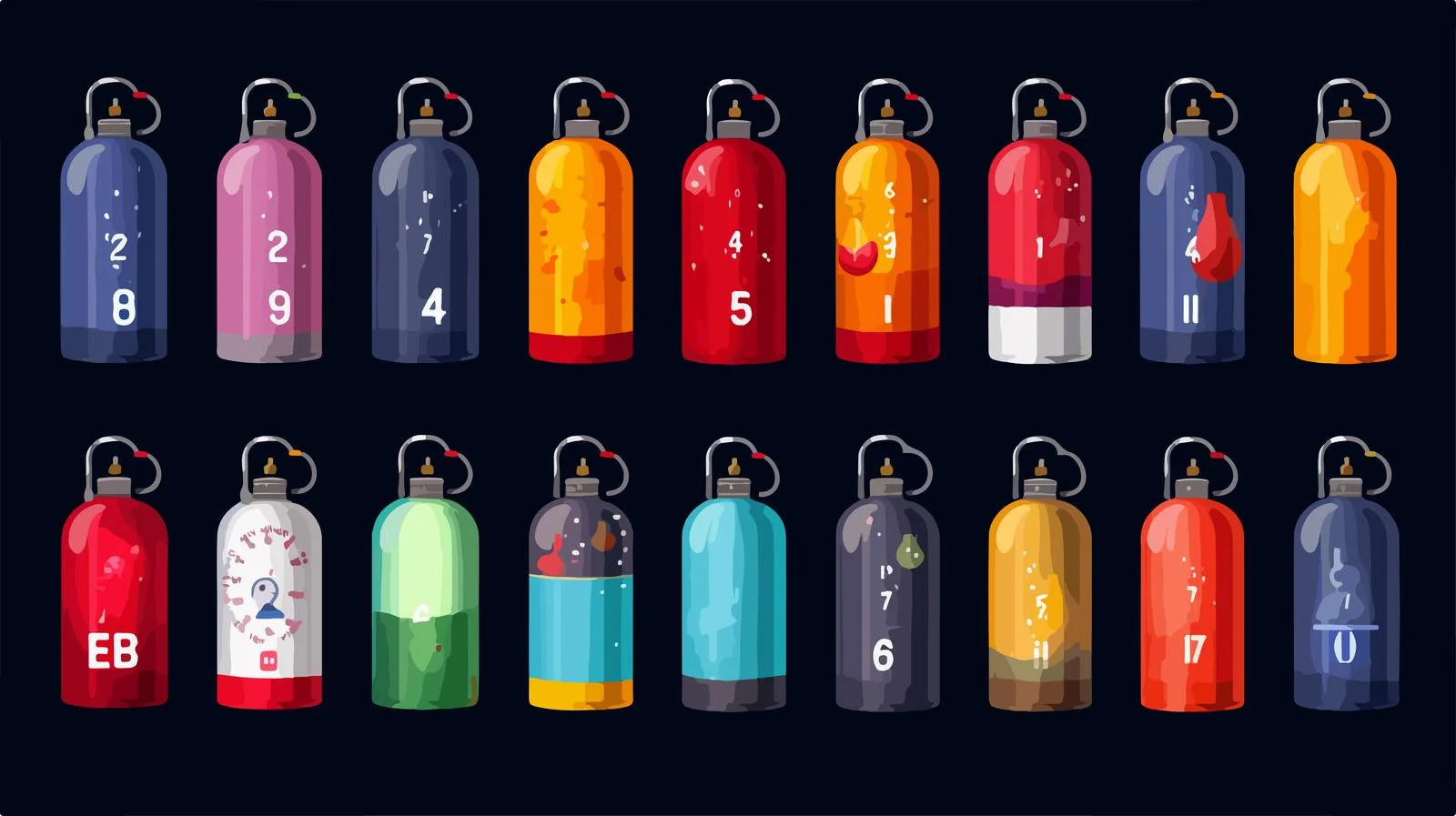 Flammable Gas Tanks Vector Illustration Collection — free download from Dotvec