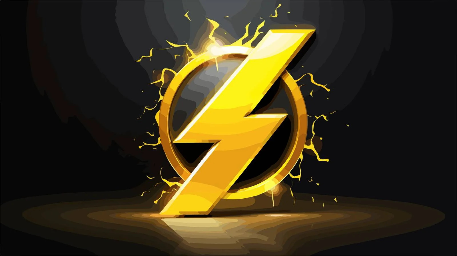 Yellow Lightning 3D Icon — free download from Dotvec