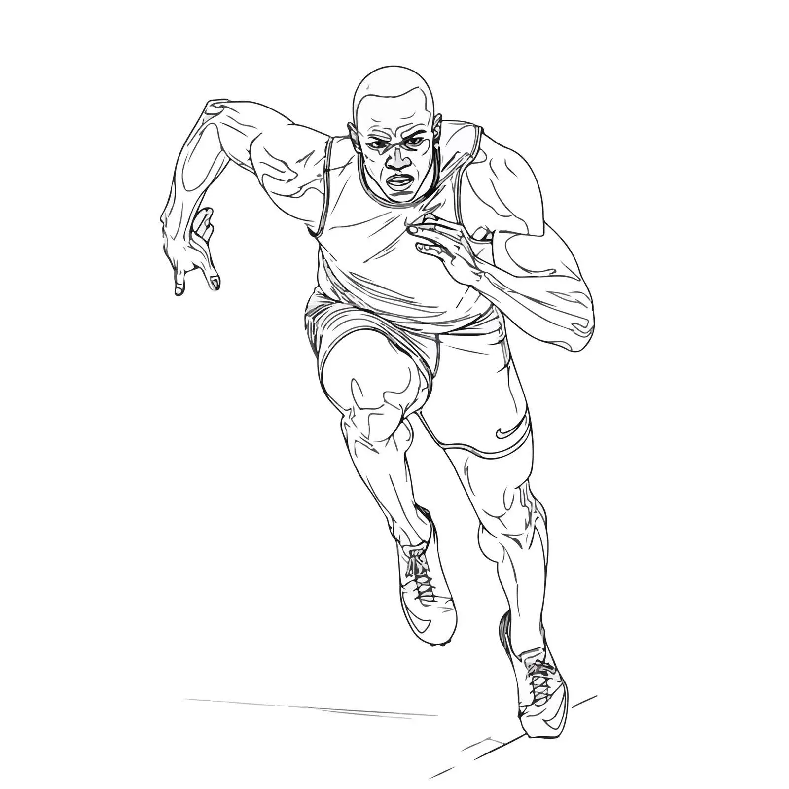 Minimal Athlete Line Art Illustration — free download from Dotvec