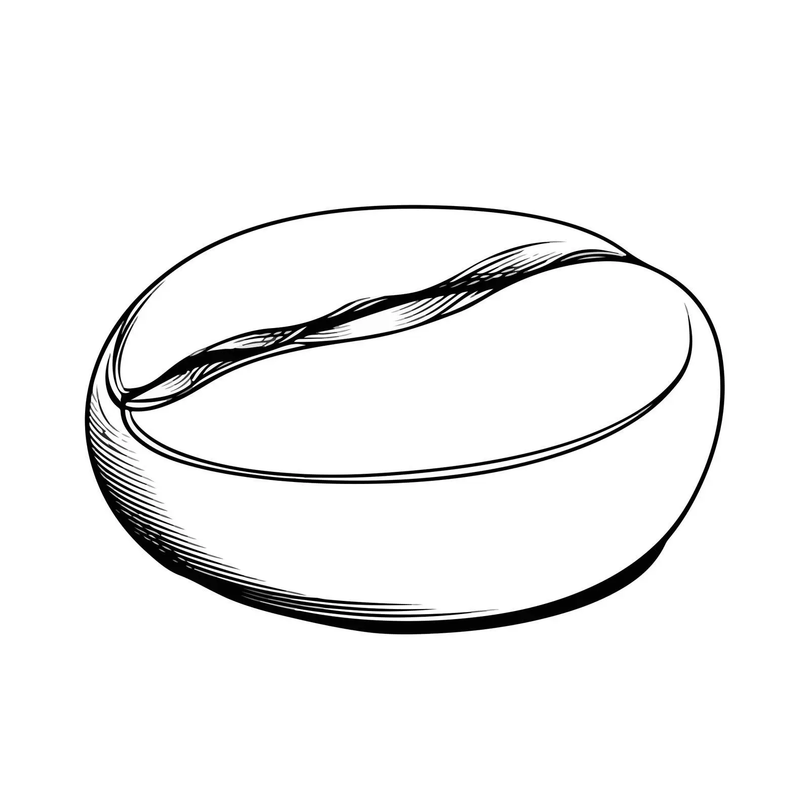 Minimalist Bean Bag Line Art — free download from Dotvec