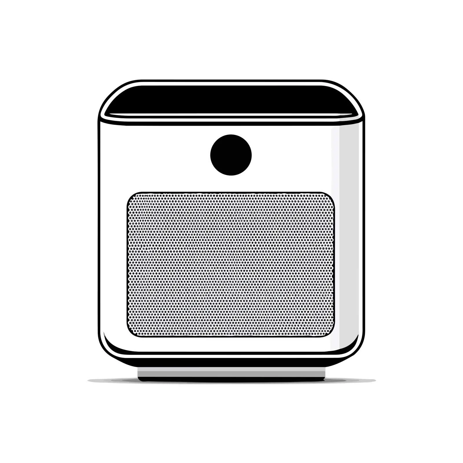 Minimal Bluetooth Speaker Line Art — free download from Dotvec