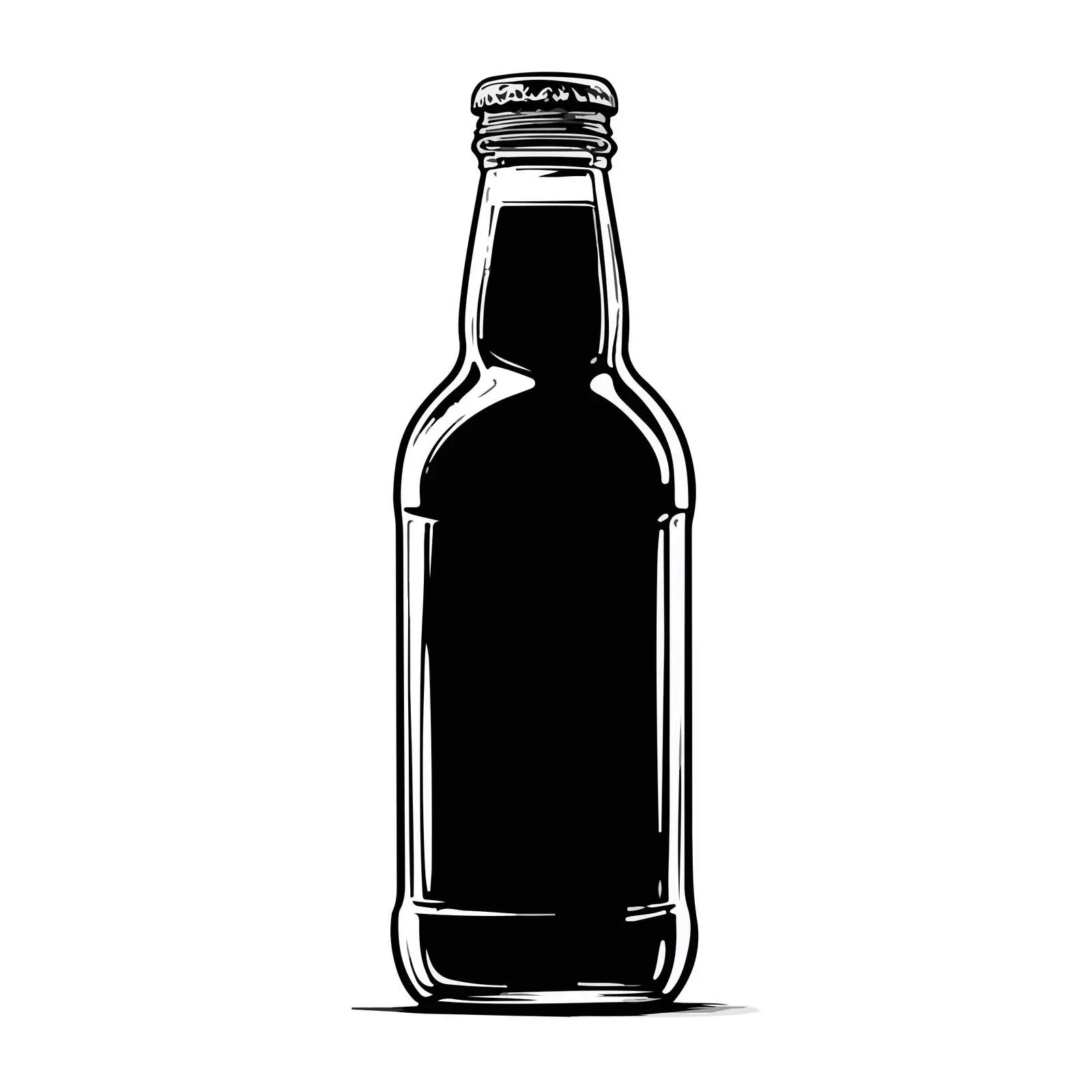 Minimal Bottle Line Art Vector — free download from Dotvec
