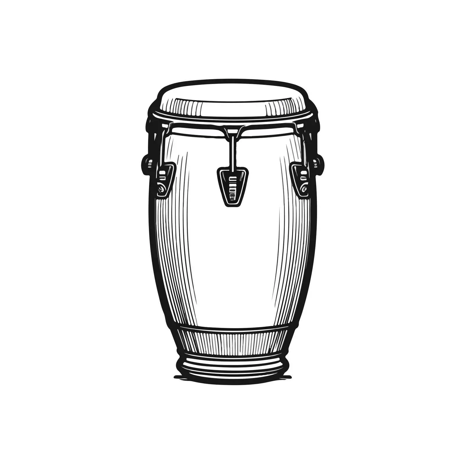 Minimalist Conga Drum Vector Illustration – free conga image from Dotvec