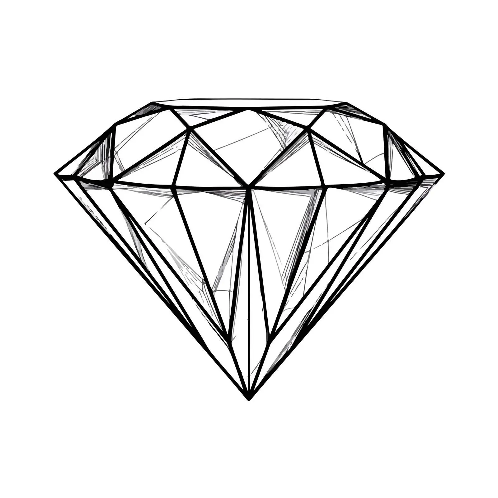 Minimal Diamond Line Art Vector Design — free download from Dotvec