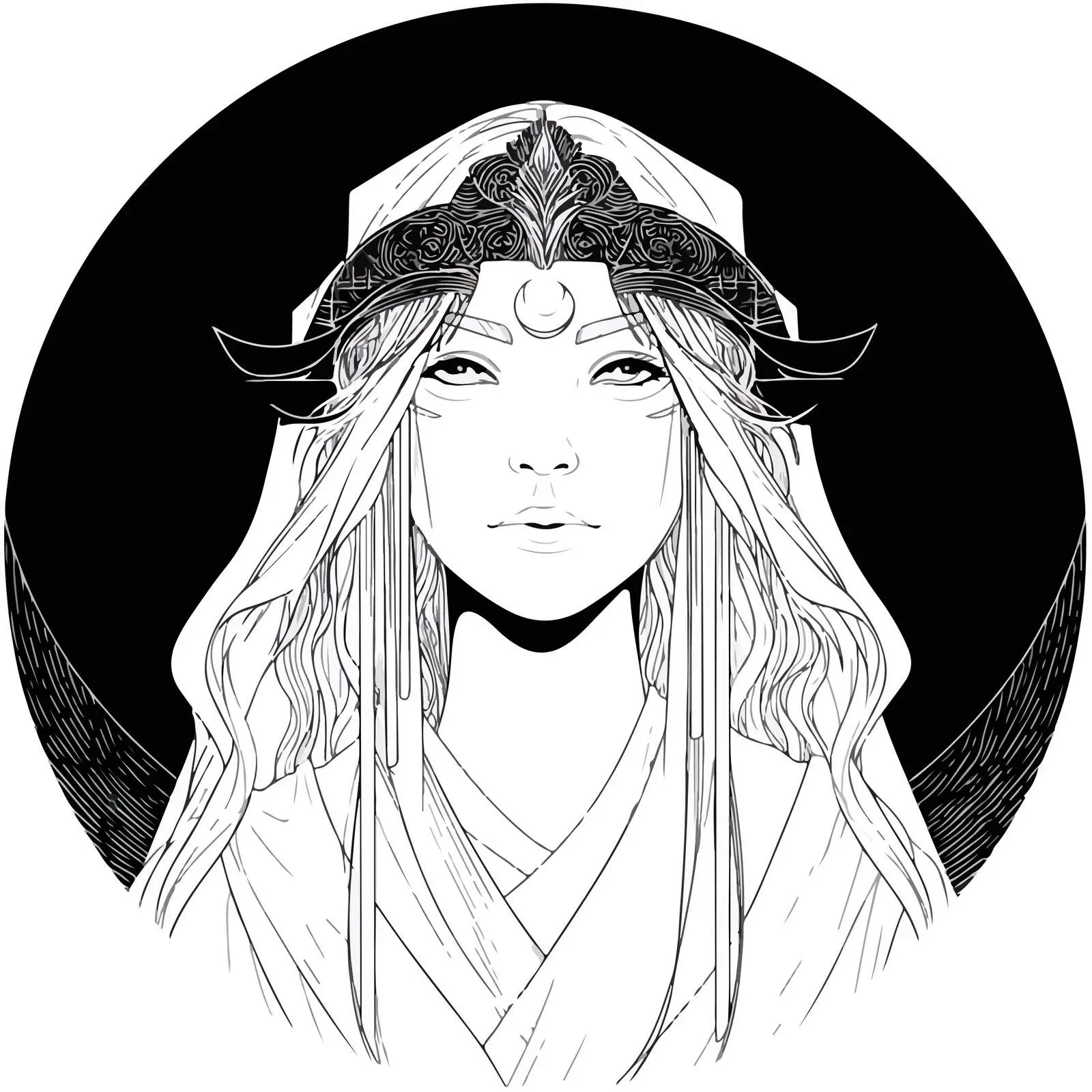 Minimal Freya Line Art Vector Illustration — free download from Dotvec