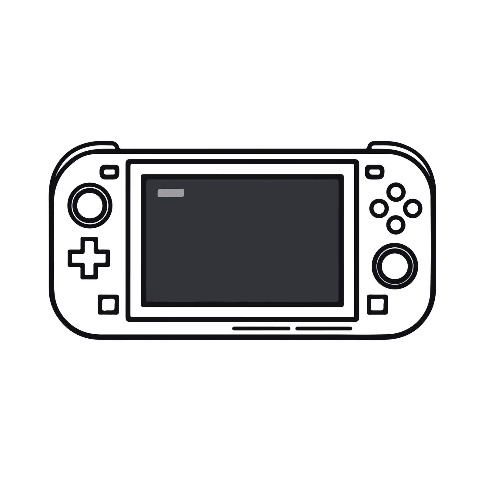 Minimalistic Game Console Line Art — free download from Dotvec