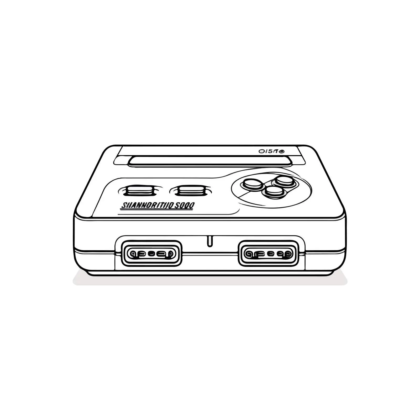 Minimal Game Console Line Art — free download from Dotvec