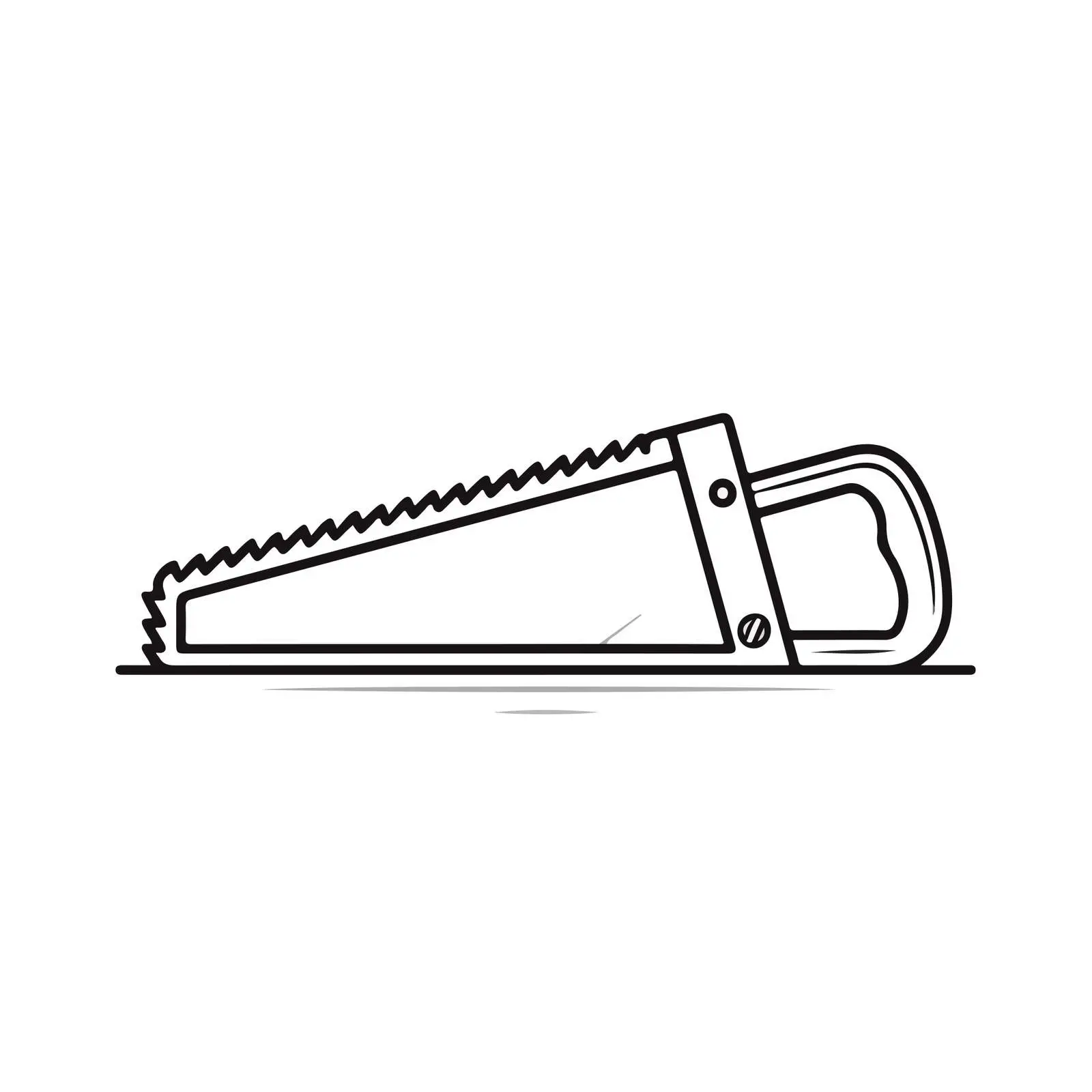 Minimal Handsaw Vector Illustration — free download from Dotvec