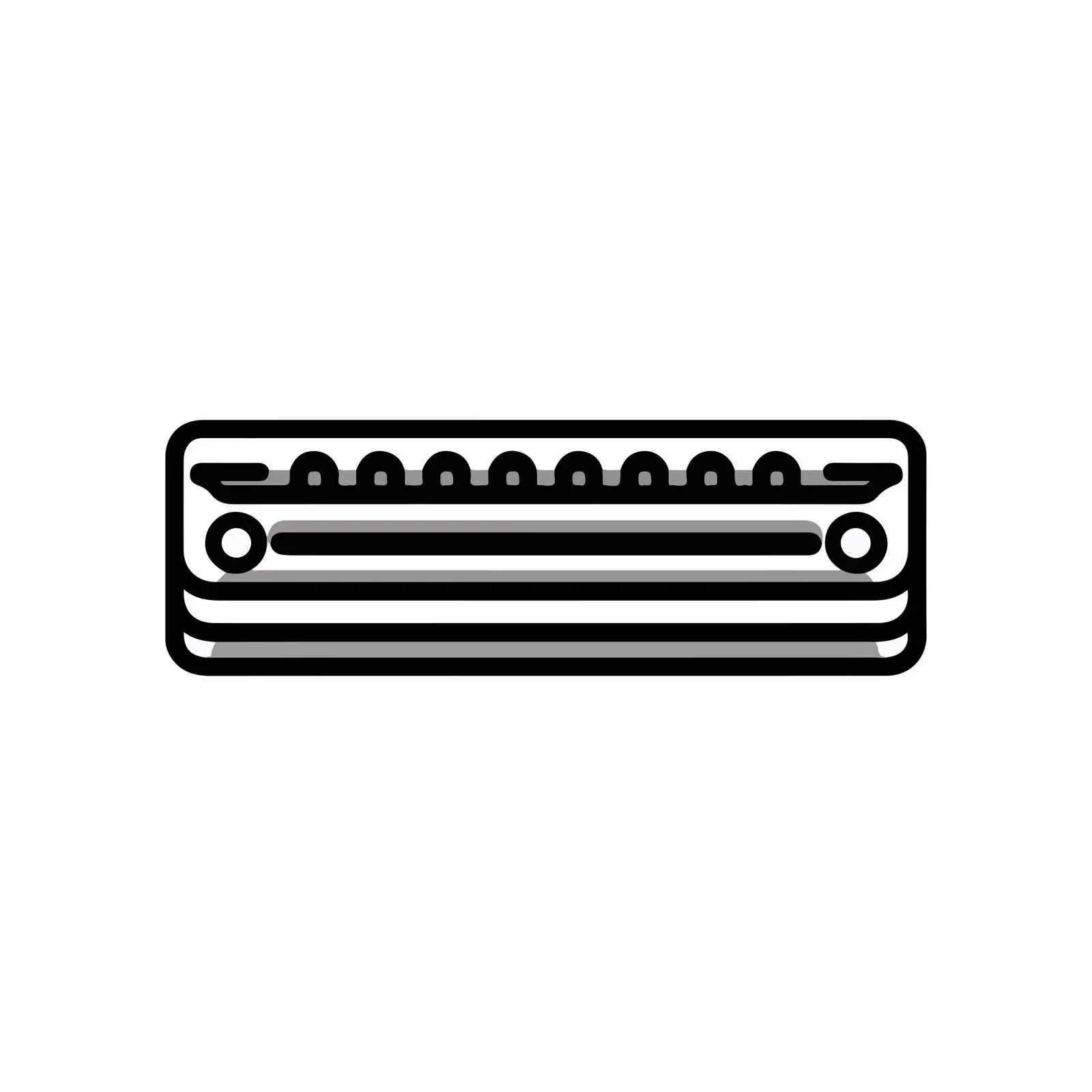 Harmonica Line Art Illustration – free harmonica image from Dotvec