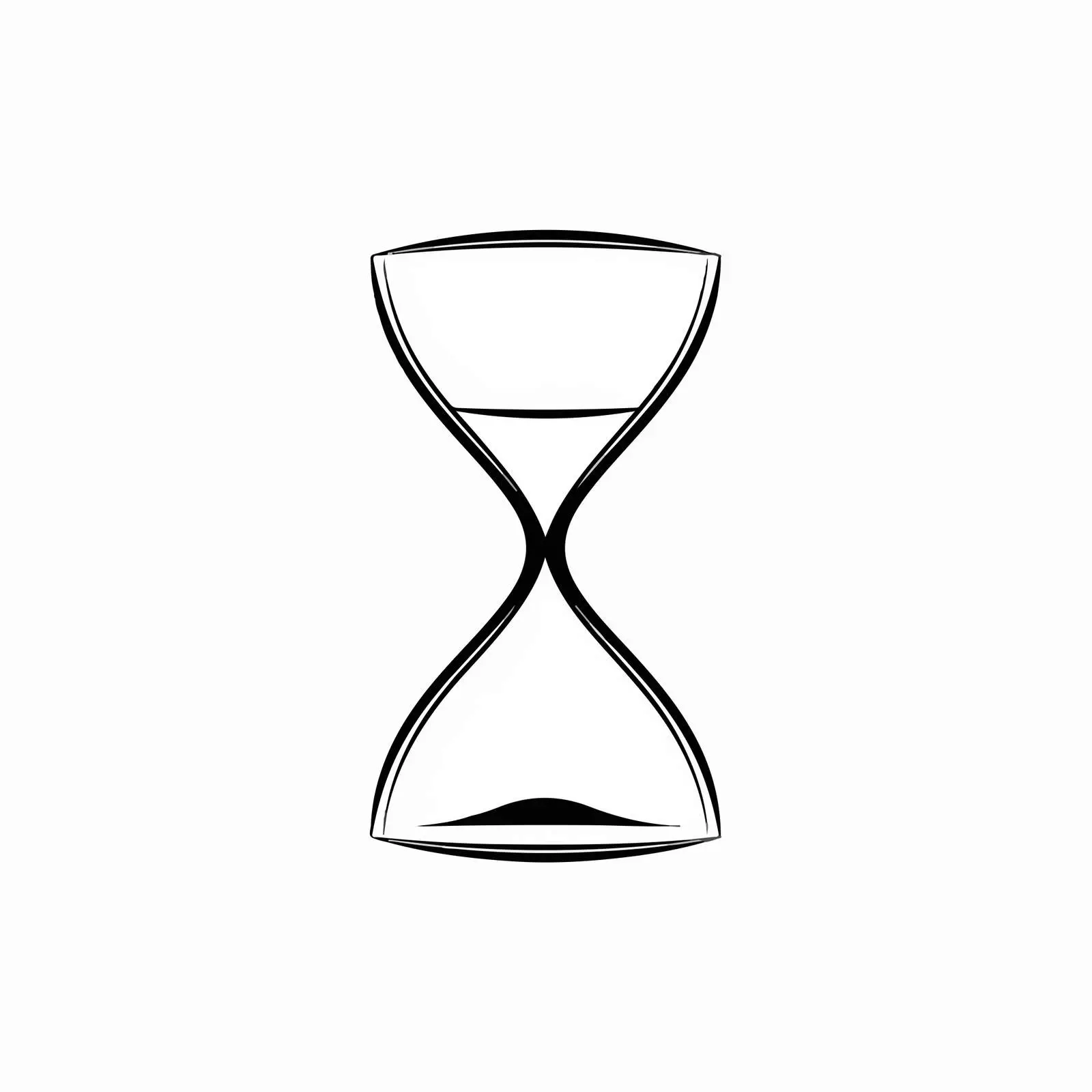 Hourglass Line Art Illustration — free download from Dotvec