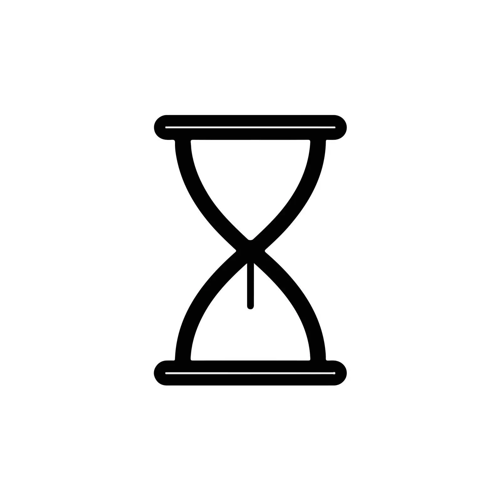 Minimal Hourglass Line Art — free download from Dotvec