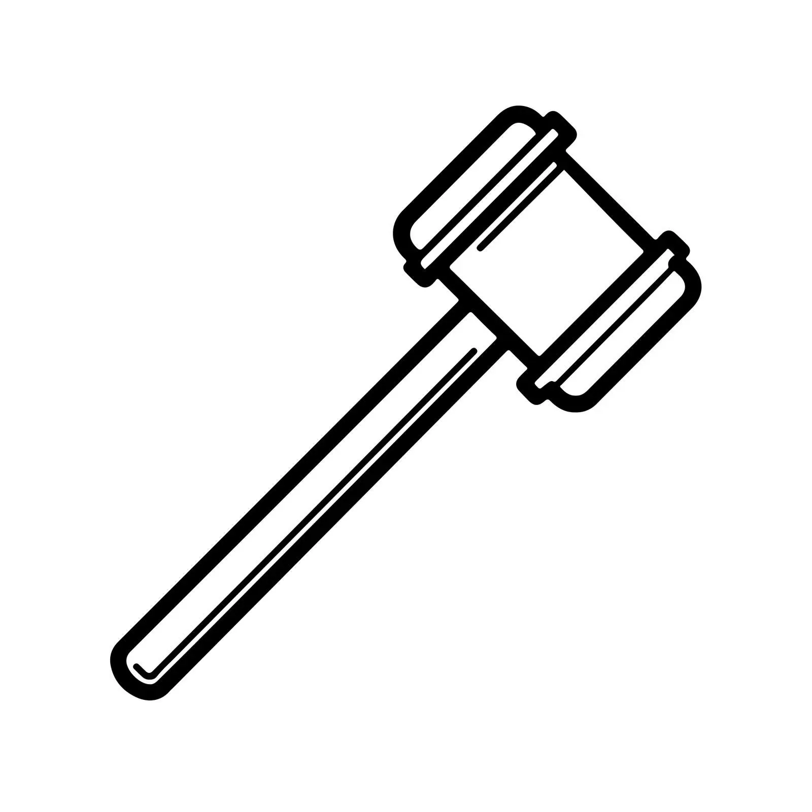 Minimal Mallet Line Art Vector Illustration — free download from Dotvec