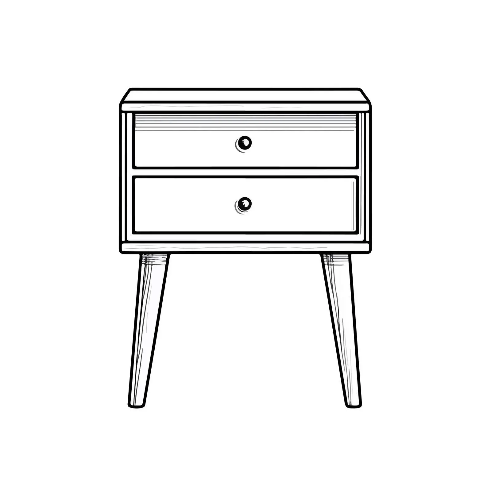 Nightstand Minimalist Line Art — free download from Dotvec