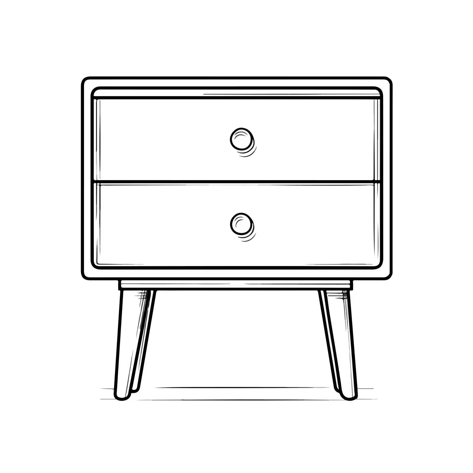 Nightstand Line Art — free download from Dotvec