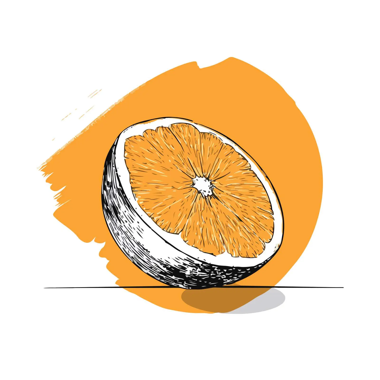 Minimalist Orange Vector Art — free download from Dotvec