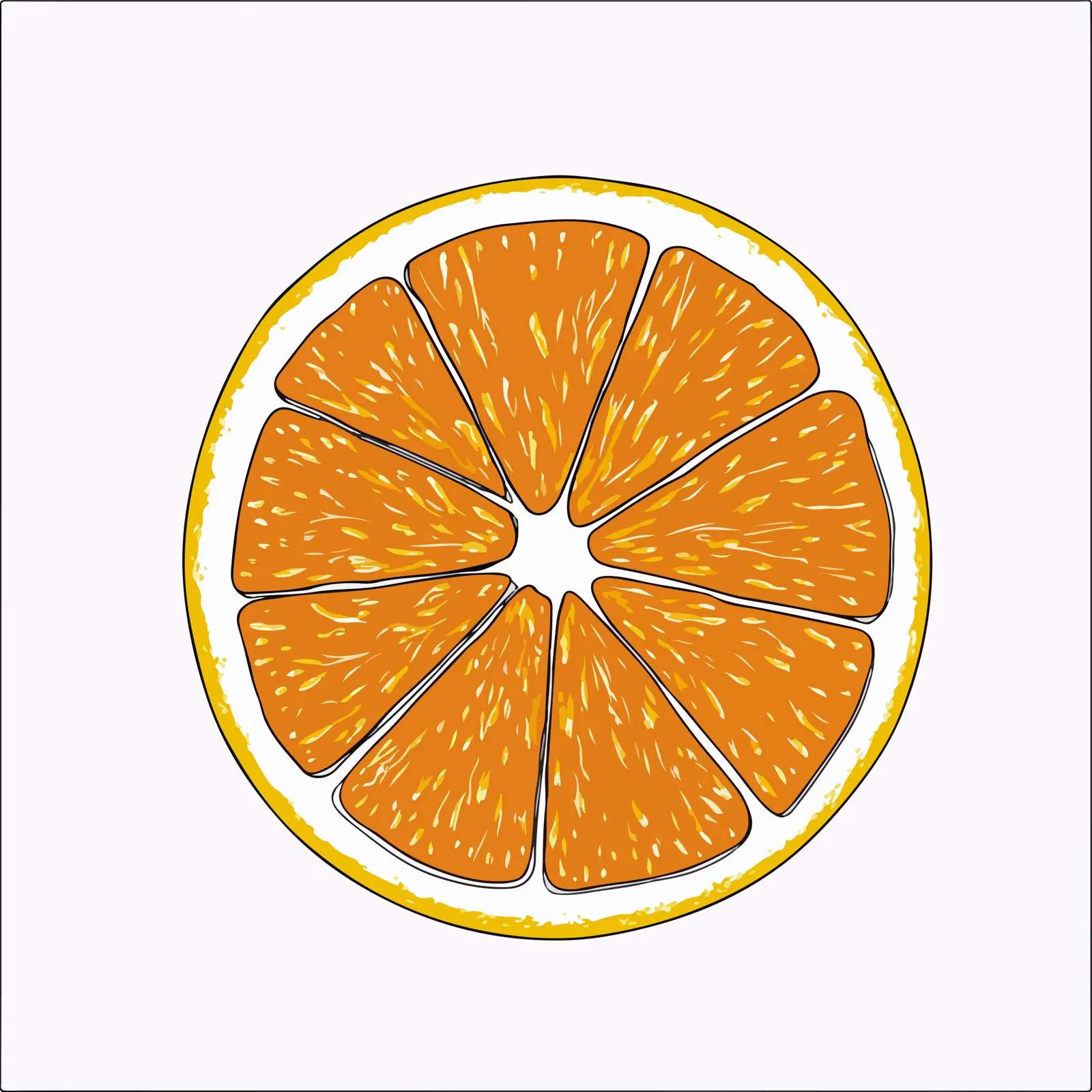 Minimal Orange Line Art Illustration — free download from Dotvec