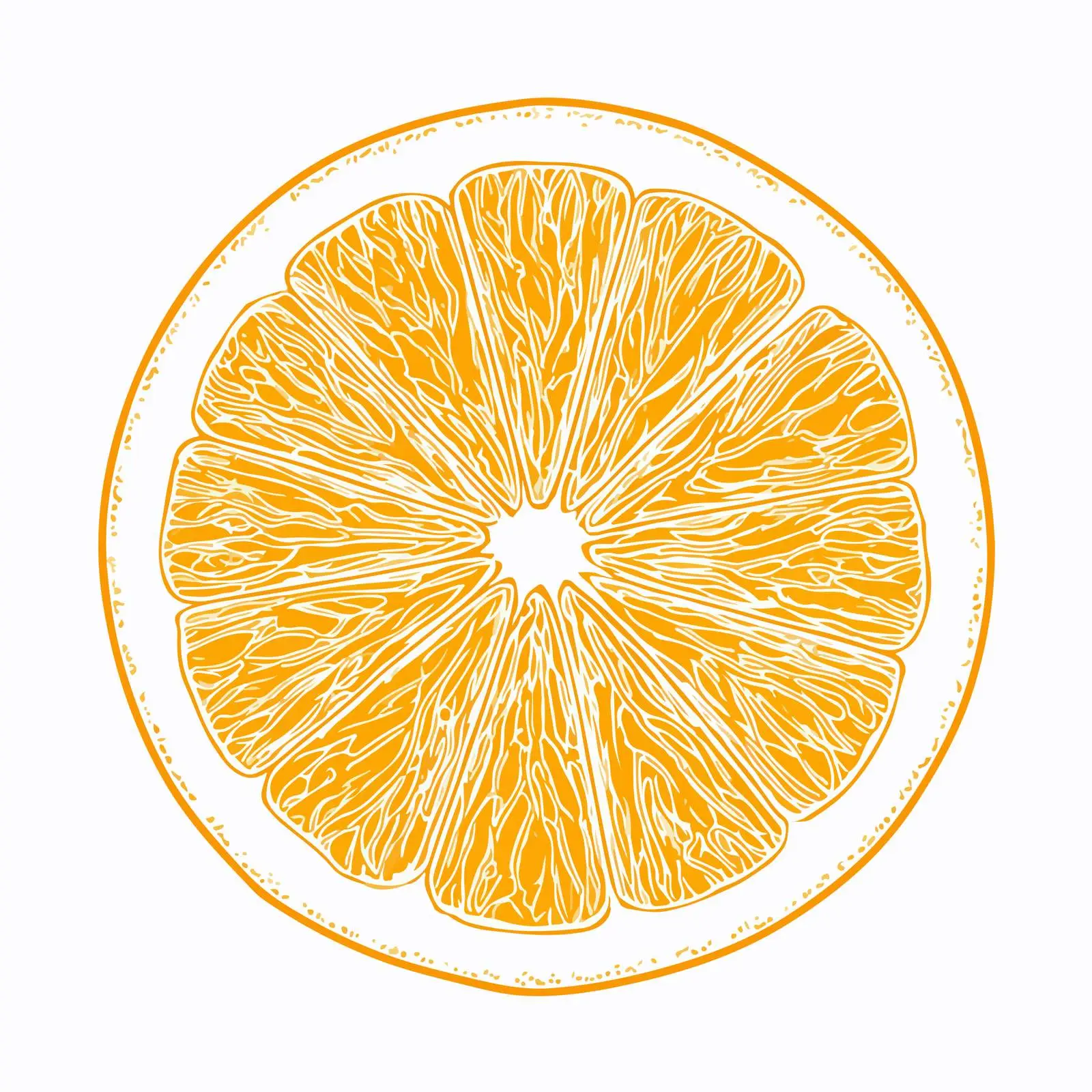 Minimal Orange Line Art Vector Design — free download from Dotvec