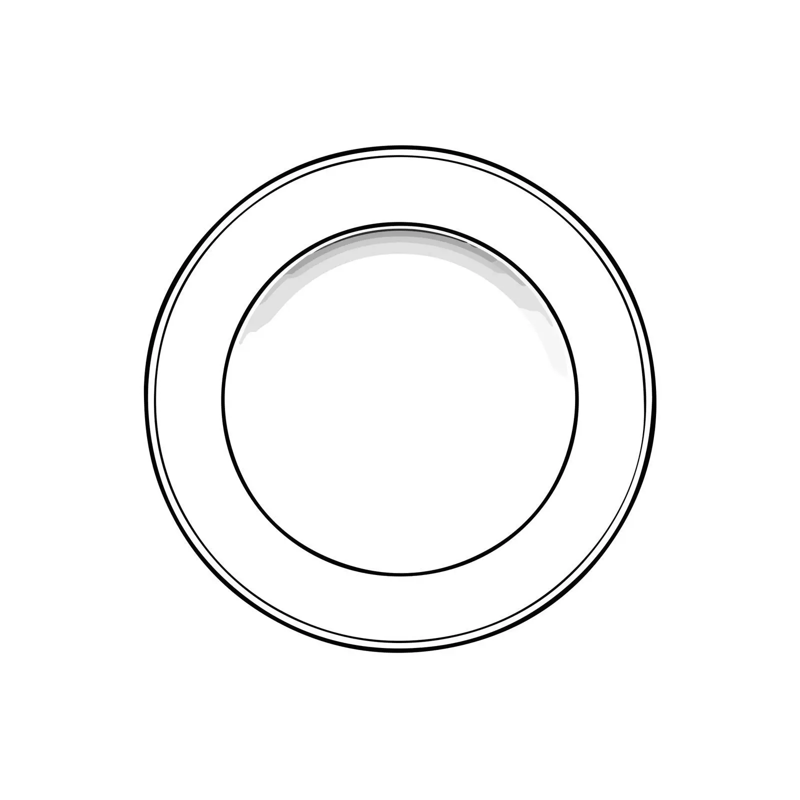 Minimal Plate Line Art Vector — free download from Dotvec
