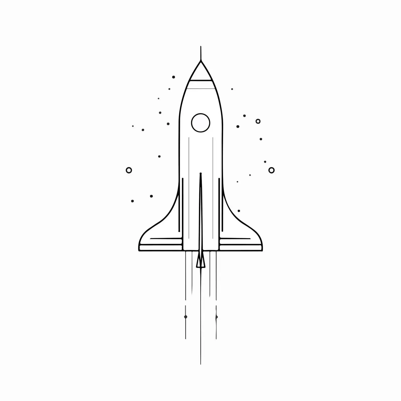 Rocket Line Art Illustration — free download from Dotvec