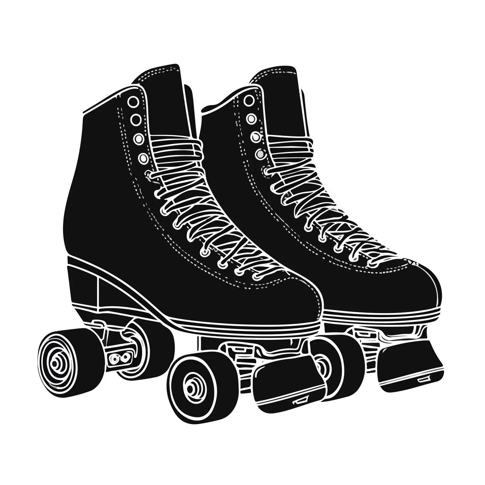 Roller Skates Line Art Illustration — free download from Dotvec