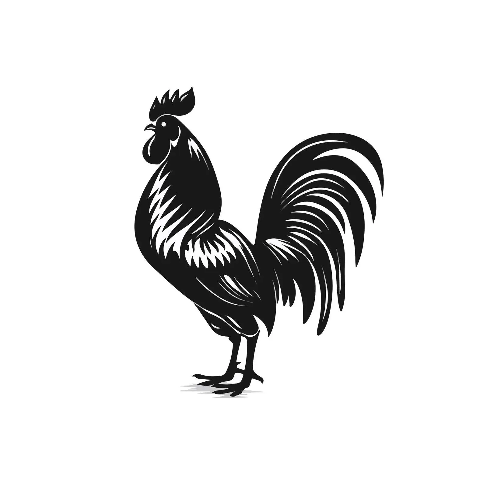 Minimal Rooster Line Art Vector — free download from Dotvec