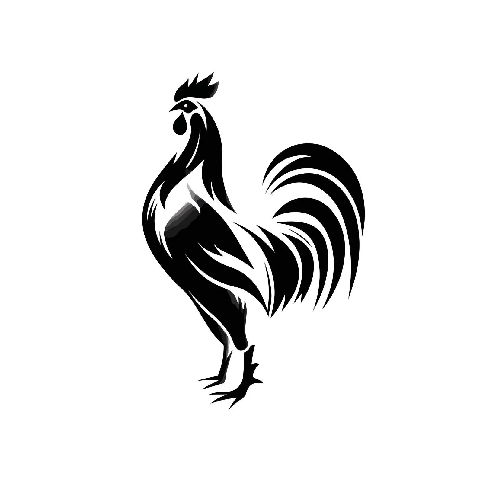 Minimal Rooster Line Art Vector Illustration — free download from Dotvec
