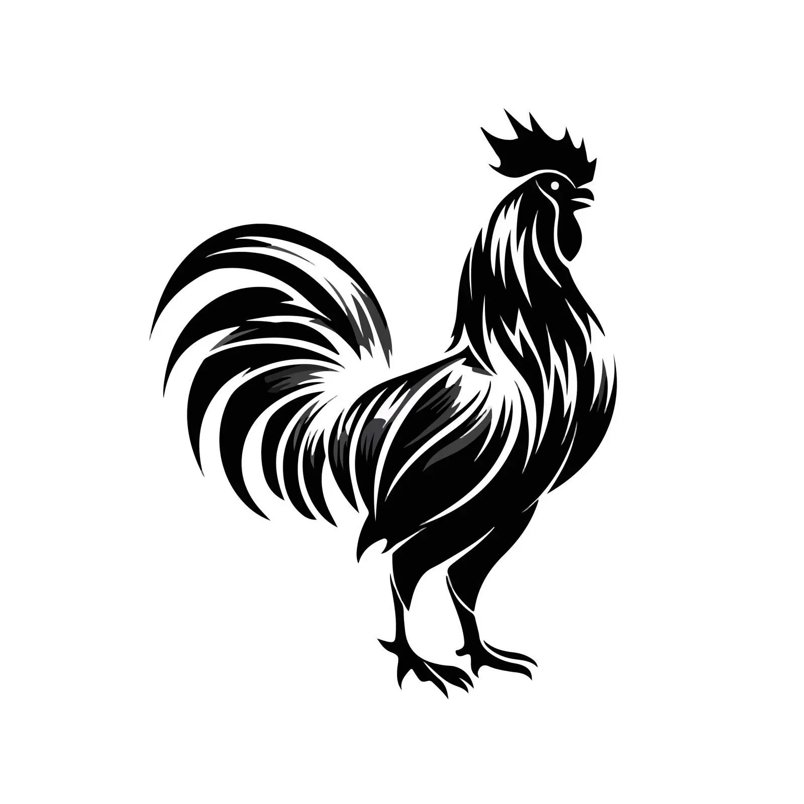 Minimal Rooster Line Art Vector Illustration — free download from Dotvec