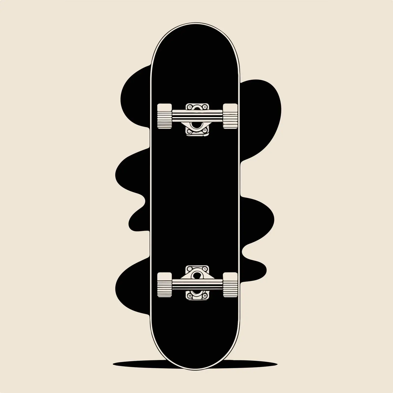 Skateboard Minimalist Line Art — free download from Dotvec