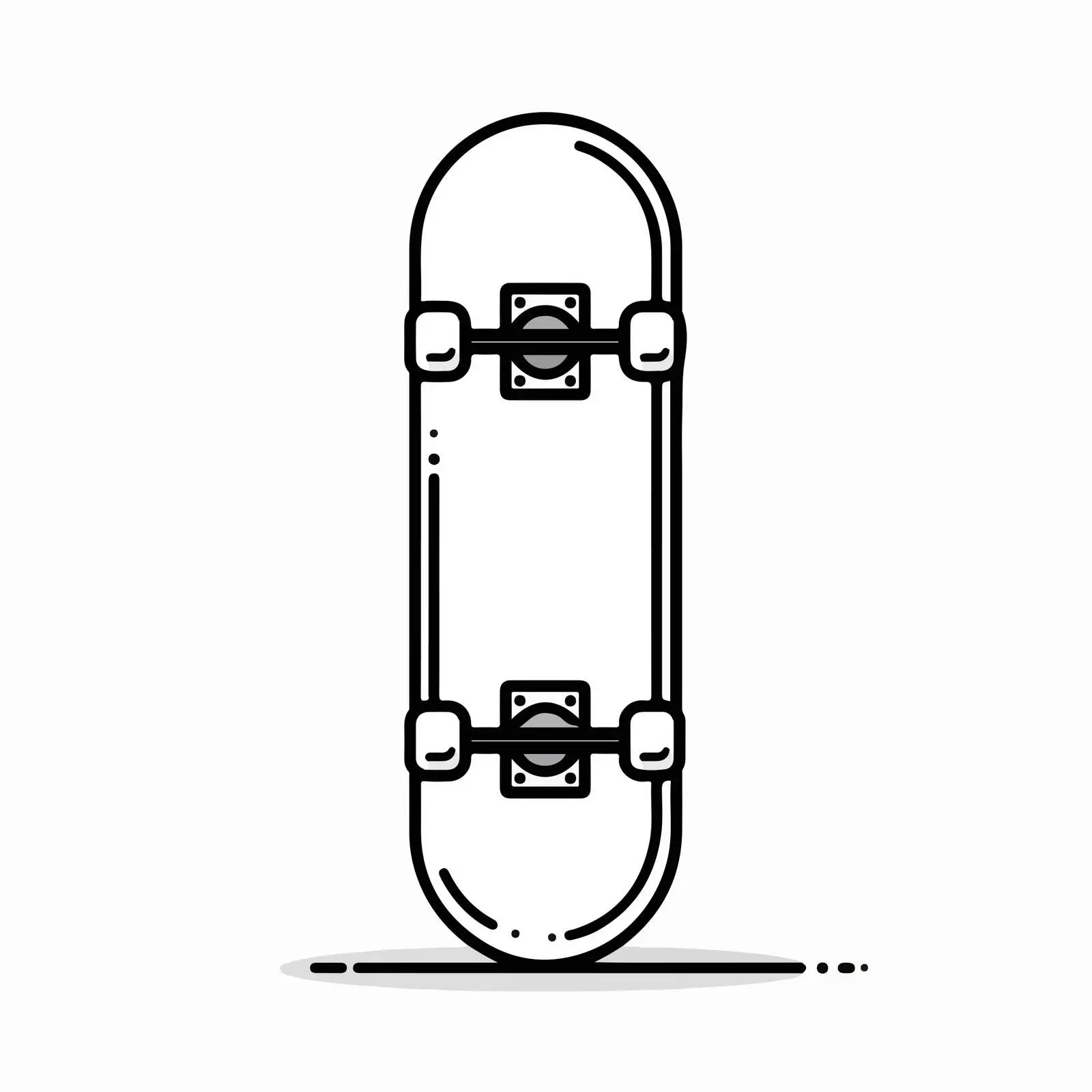 Skateboard Line Art Illustration — free download from Dotvec