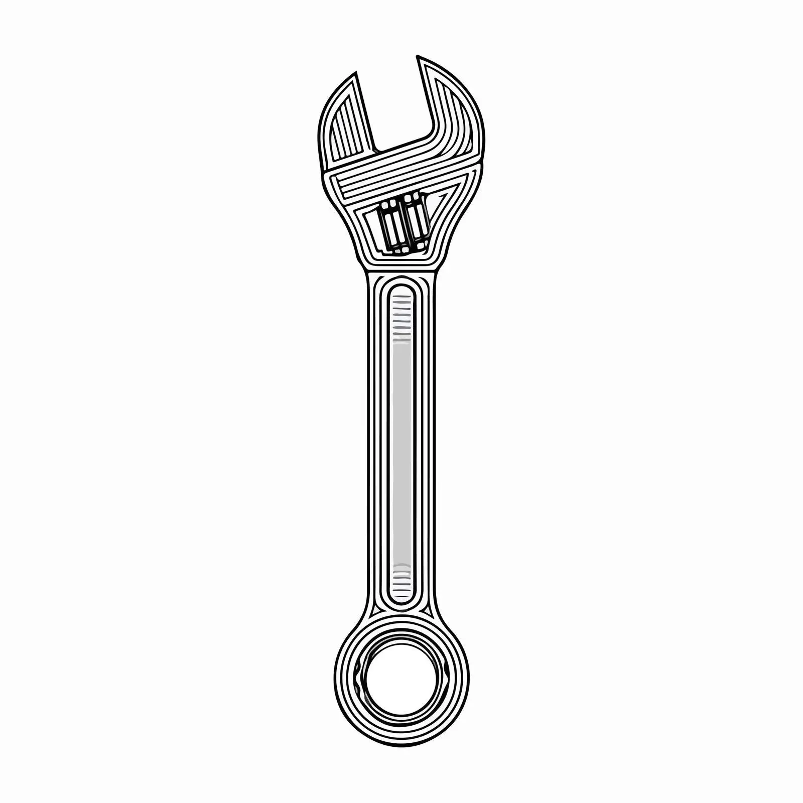 Monochrome Spanner Vector Illustration — free download from Dotvec