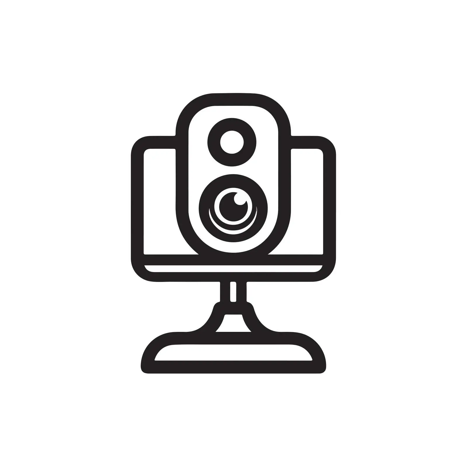 Minimal Webcam Line Art — free download from Dotvec