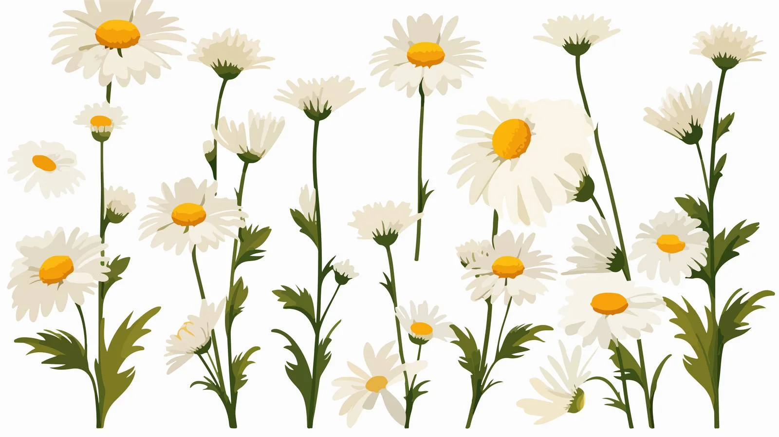 Elegant Daisy Vector Illustration — free download from Dotvec