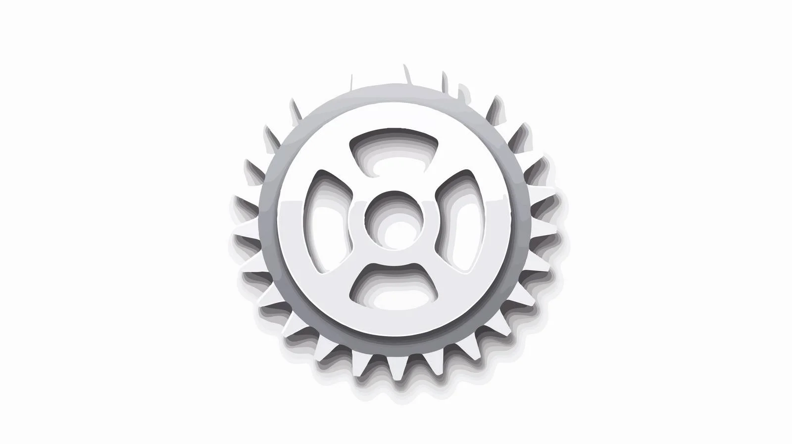 Sleek Gear Icon Isolated on White — free download from Dotvec
