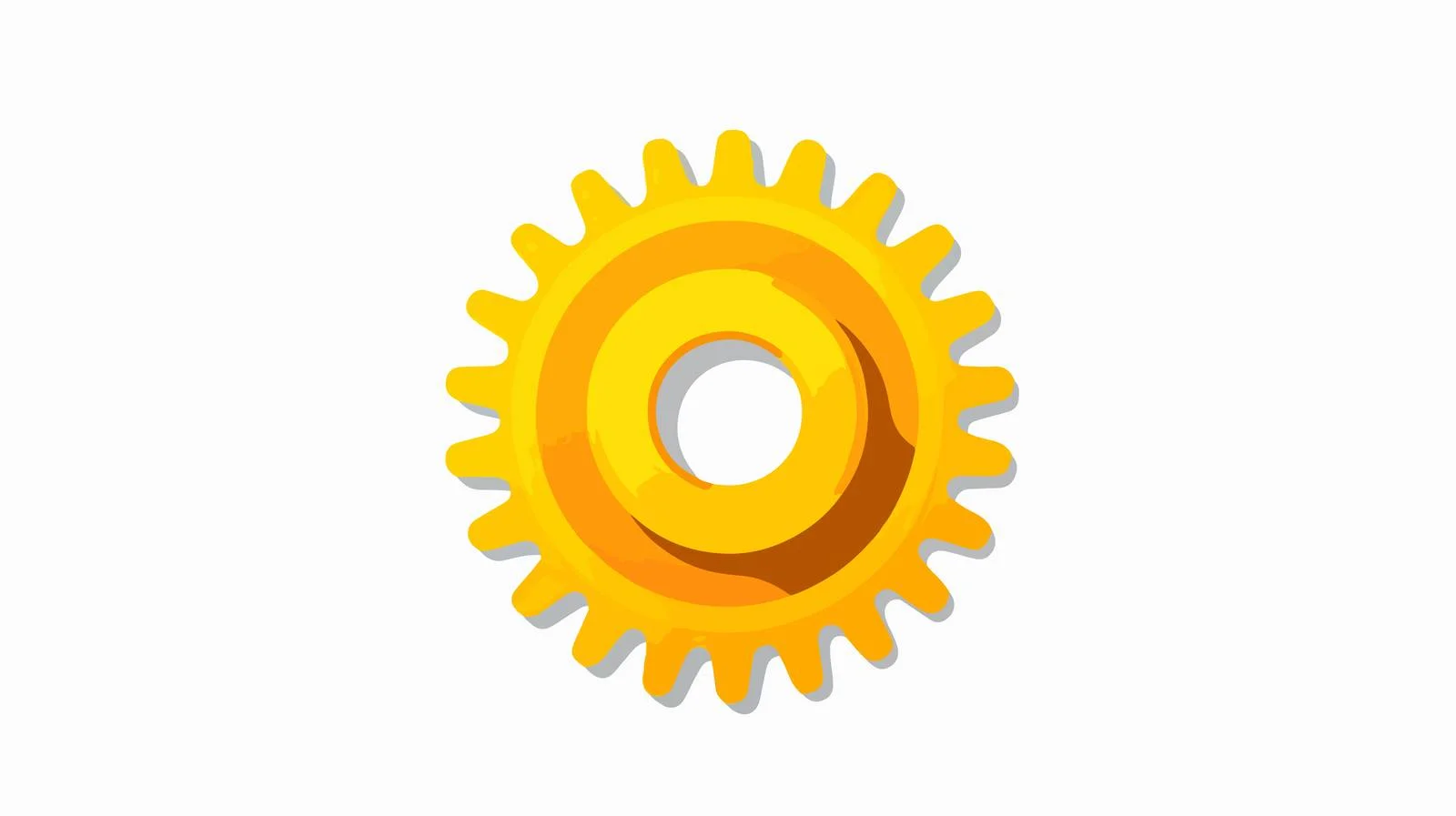 Modern Gear Icon Isolated on White — free download from Dotvec