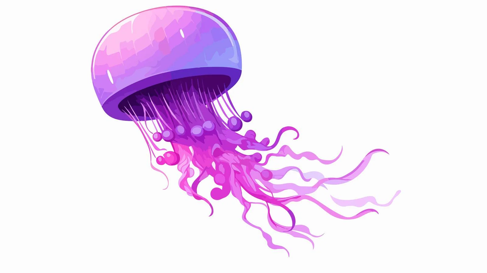 Playful Swimming Purple Cartoon Character — free download from Dotvec