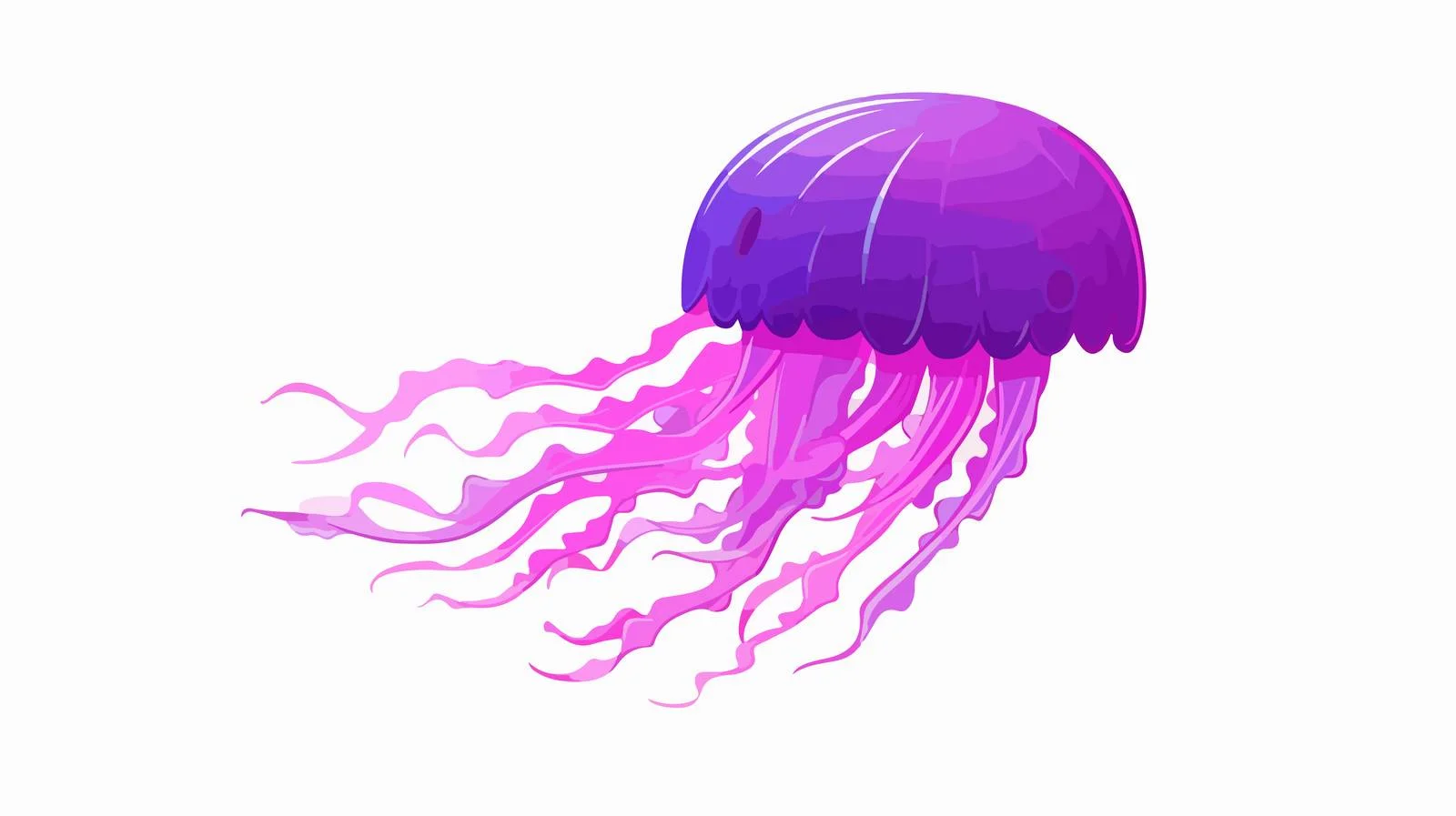 Cheerful Cartoon Purple Swimming Illustration — free download from Dotvec