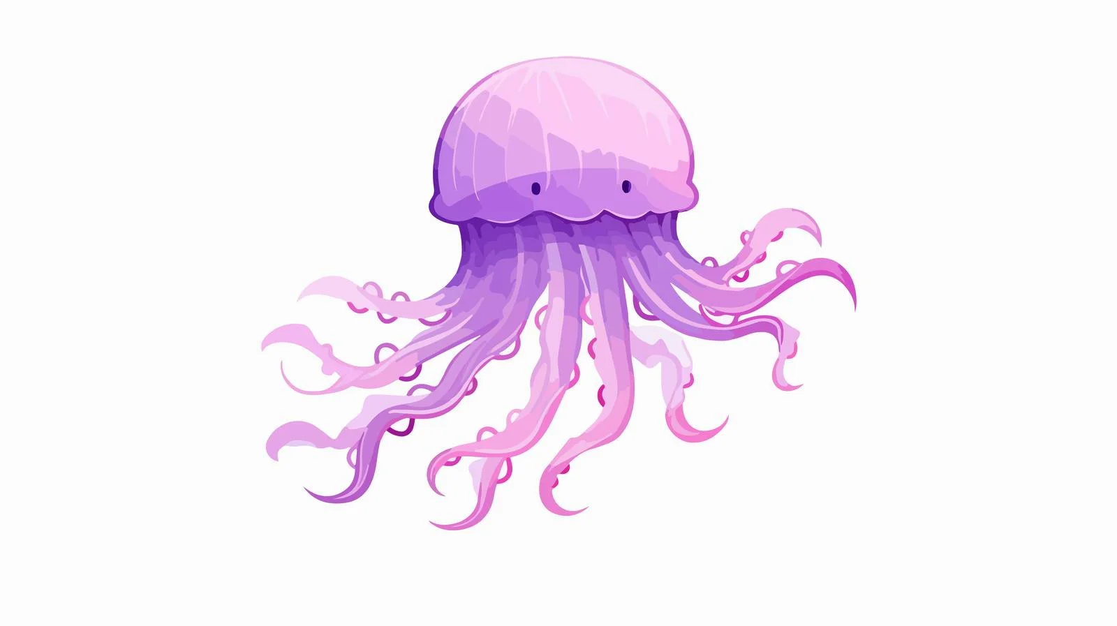 Colorful Jellyfish Cartoon Illustration Underwater Scene — free download from Dotvec