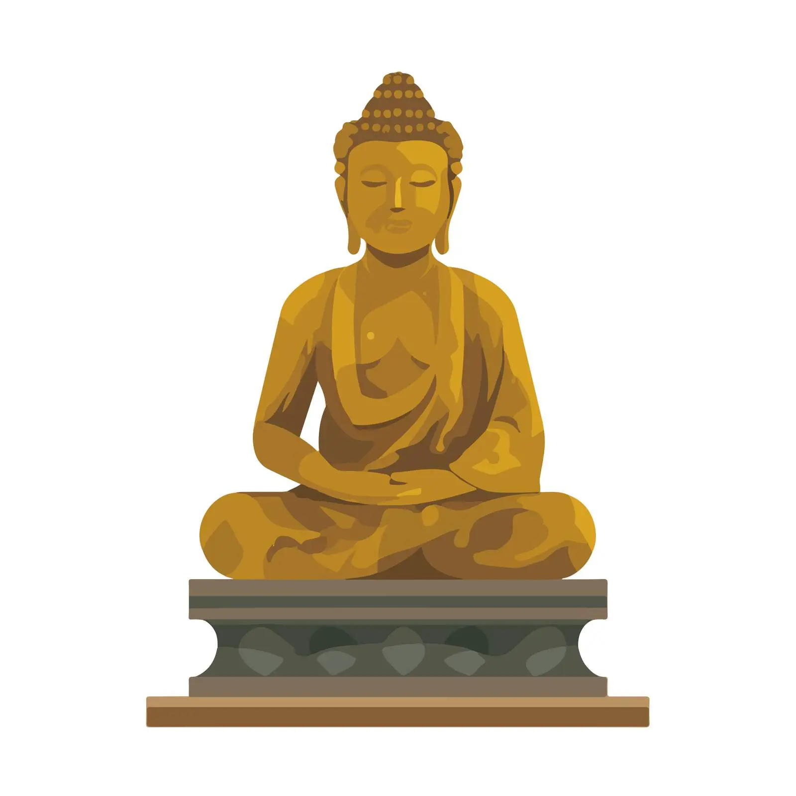 Buddha Statue Vector Icon — free download from Dotvec