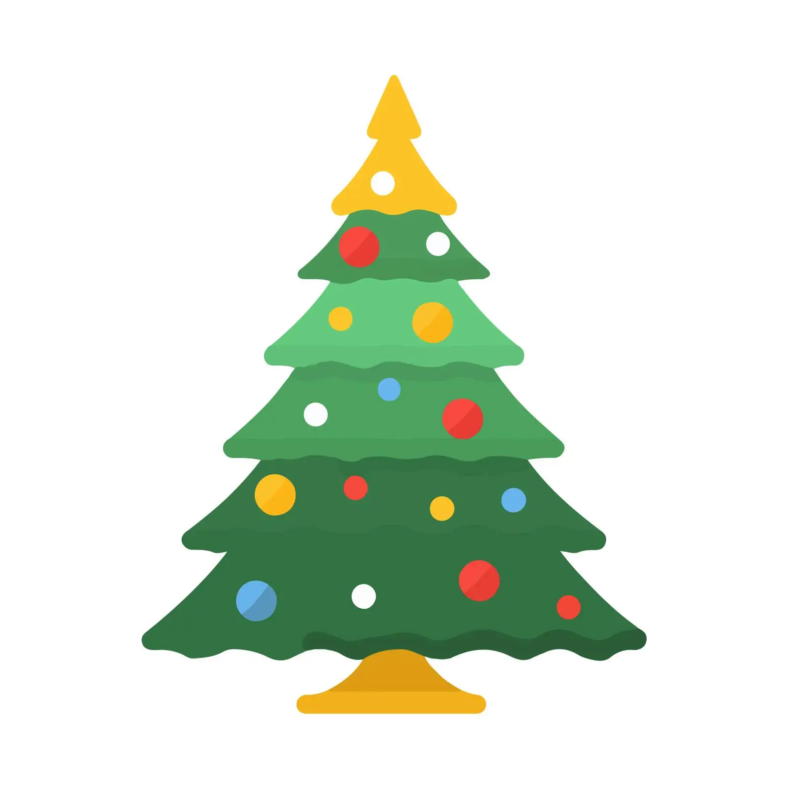 Colorful Christmas Tree Icon — free download from Dotvec