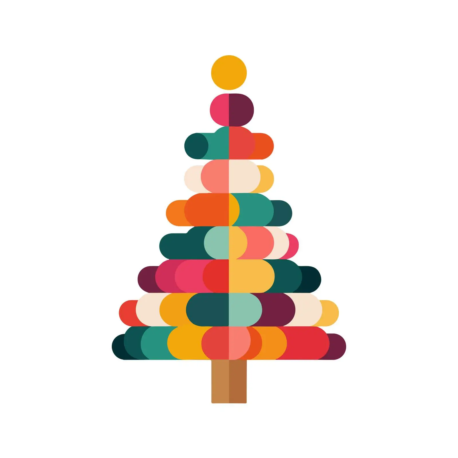 Colorful Christmas Tree Icon — free download from Dotvec