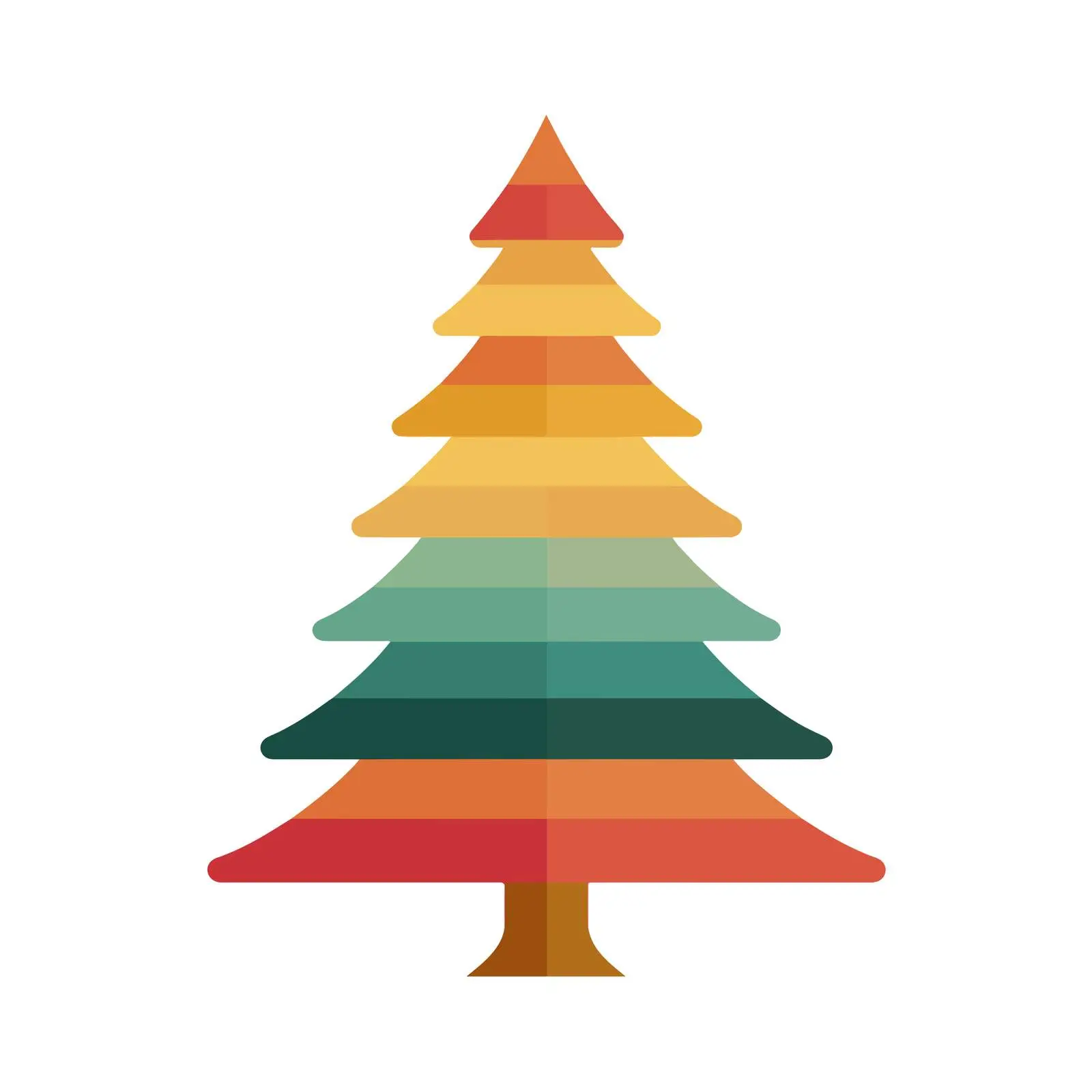 Colorful Christmas Tree Icon — free download from Dotvec