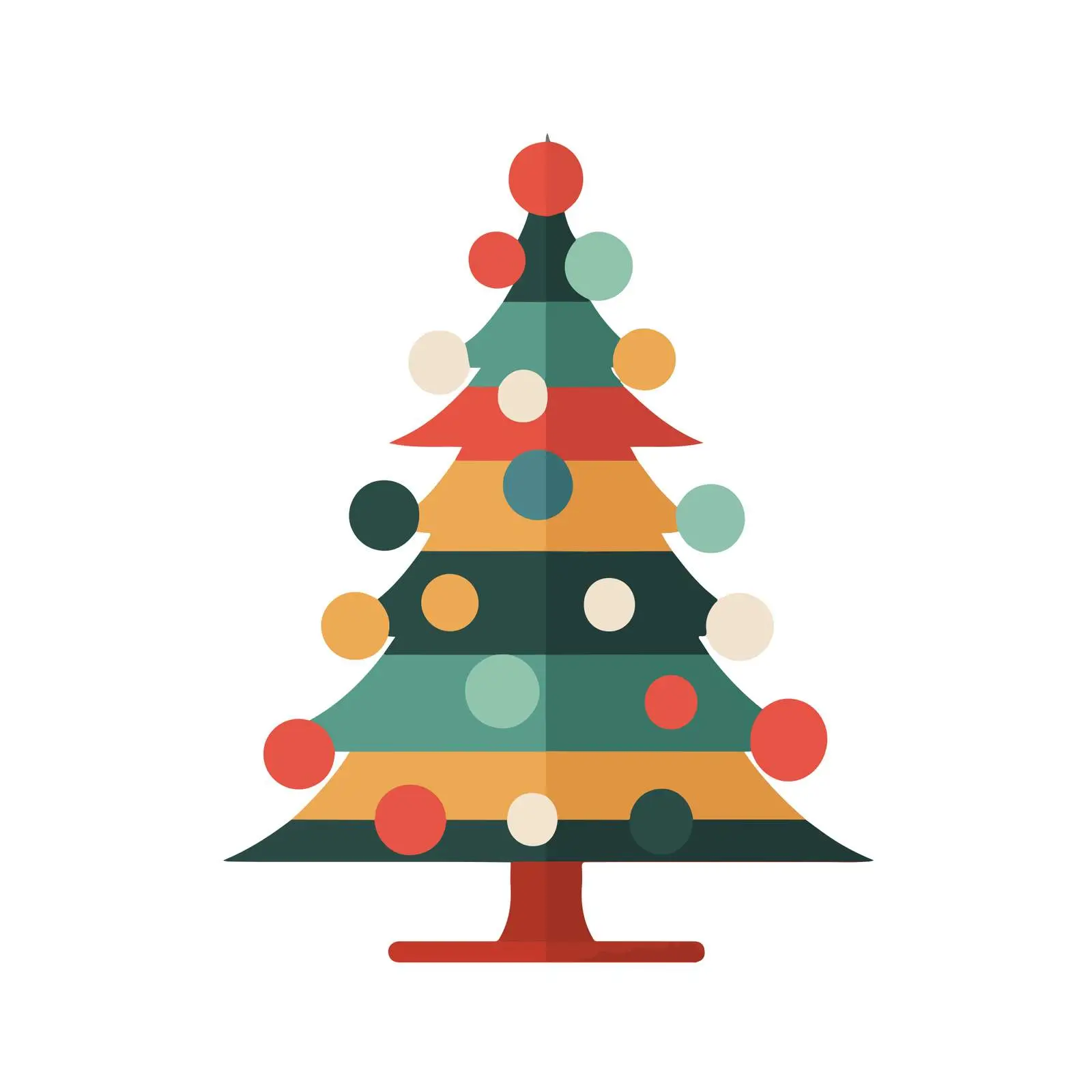 Colorful Christmas Tree Icon — free download from Dotvec