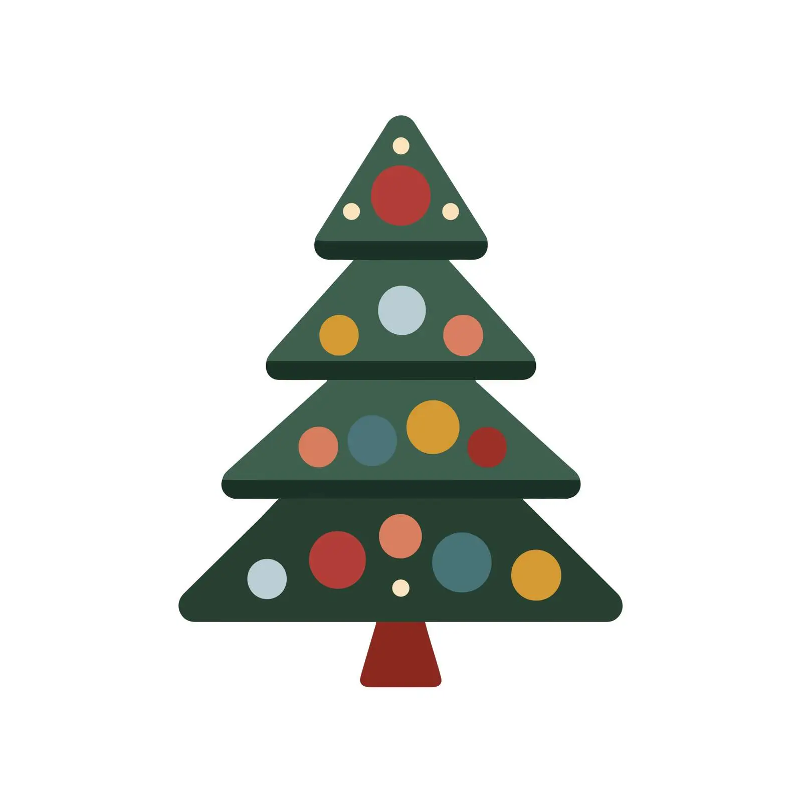 Colorful Christmas Tree Icon — free download from Dotvec