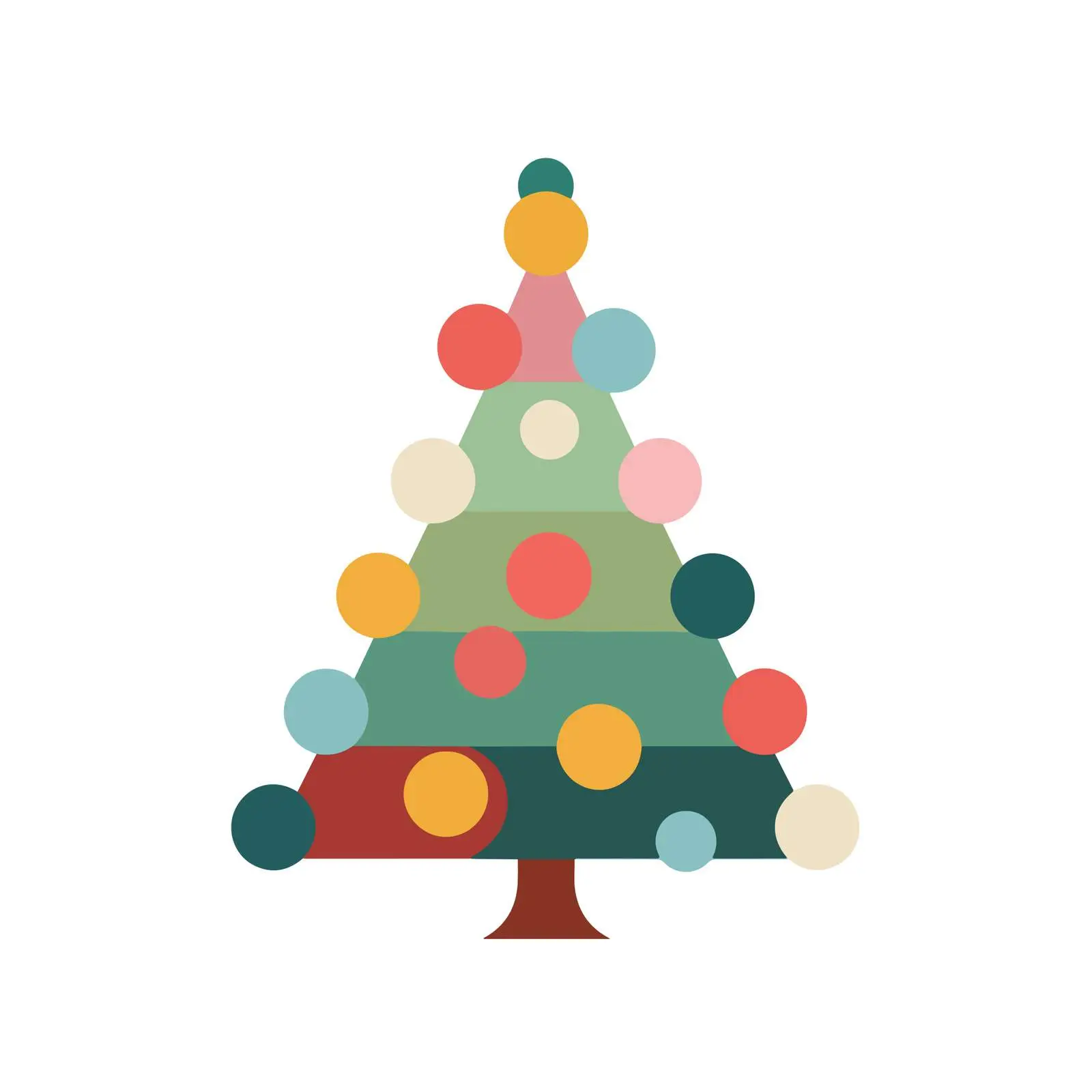 Colorful Christmas Tree Icon — free download from Dotvec
