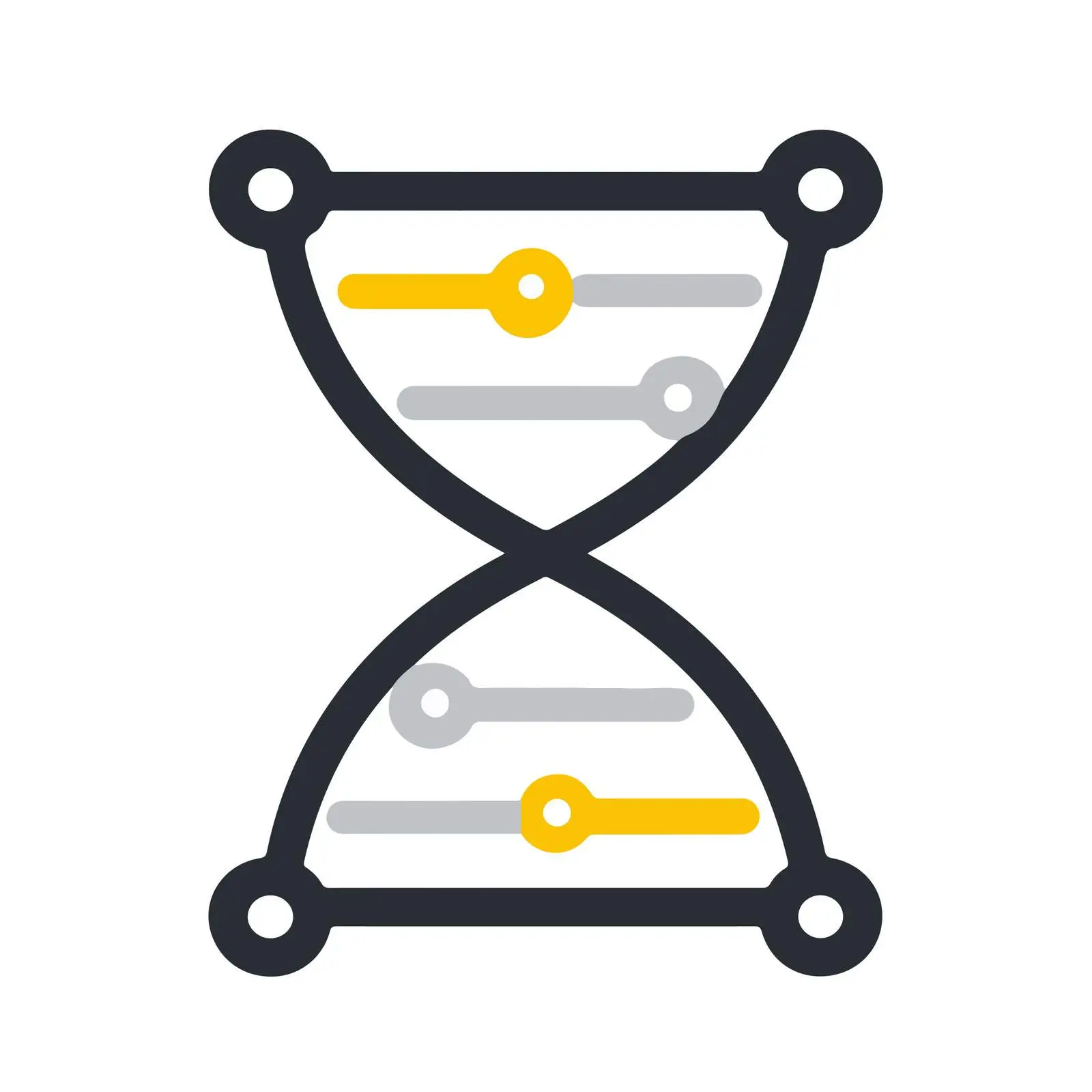 DNA Strand Outline Icon — free download from Dotvec