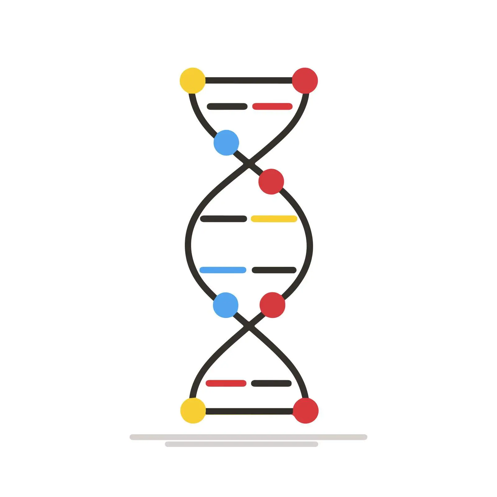DNA Strand Outline Icon — free download from Dotvec