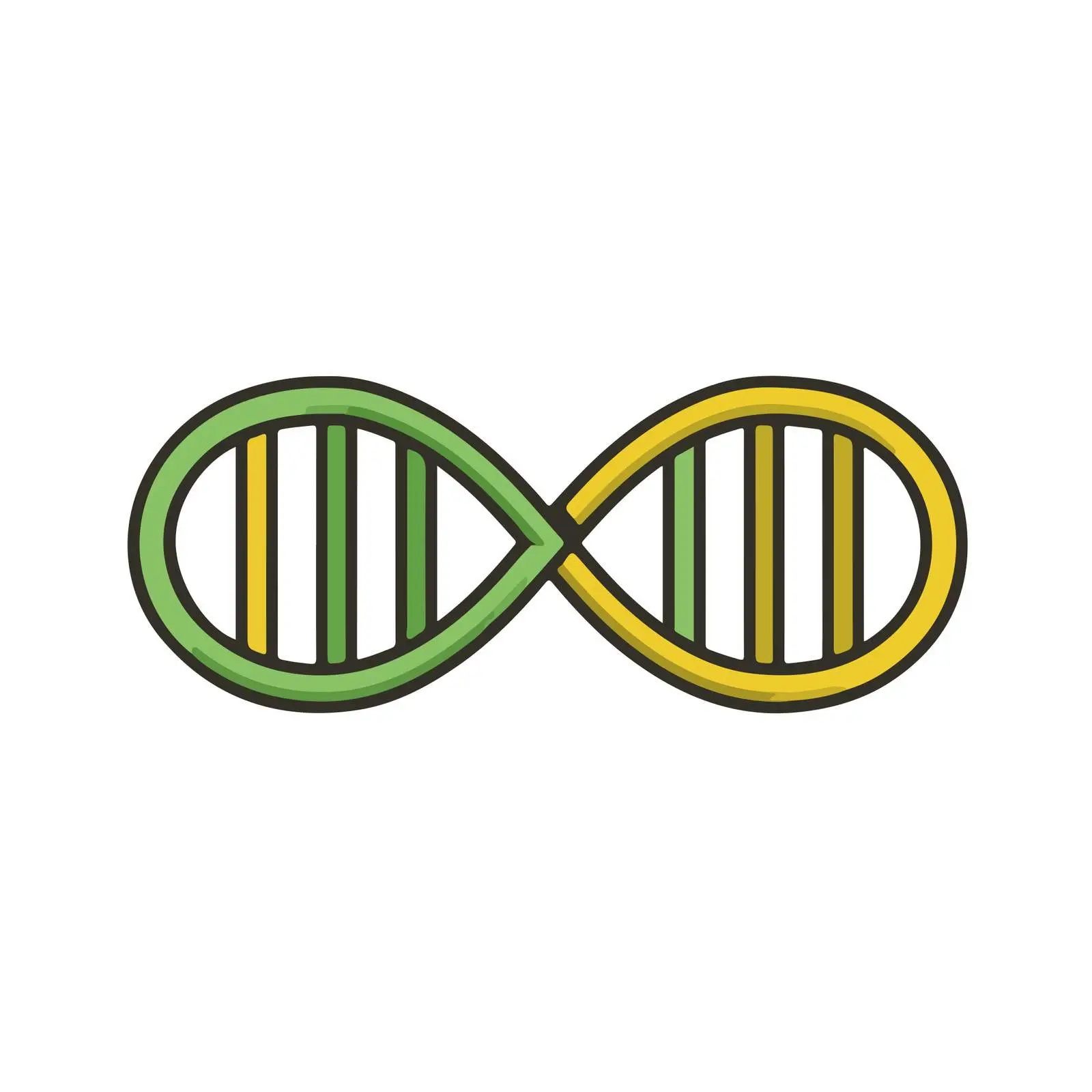 DNA Strand Outline Icon — free download from Dotvec