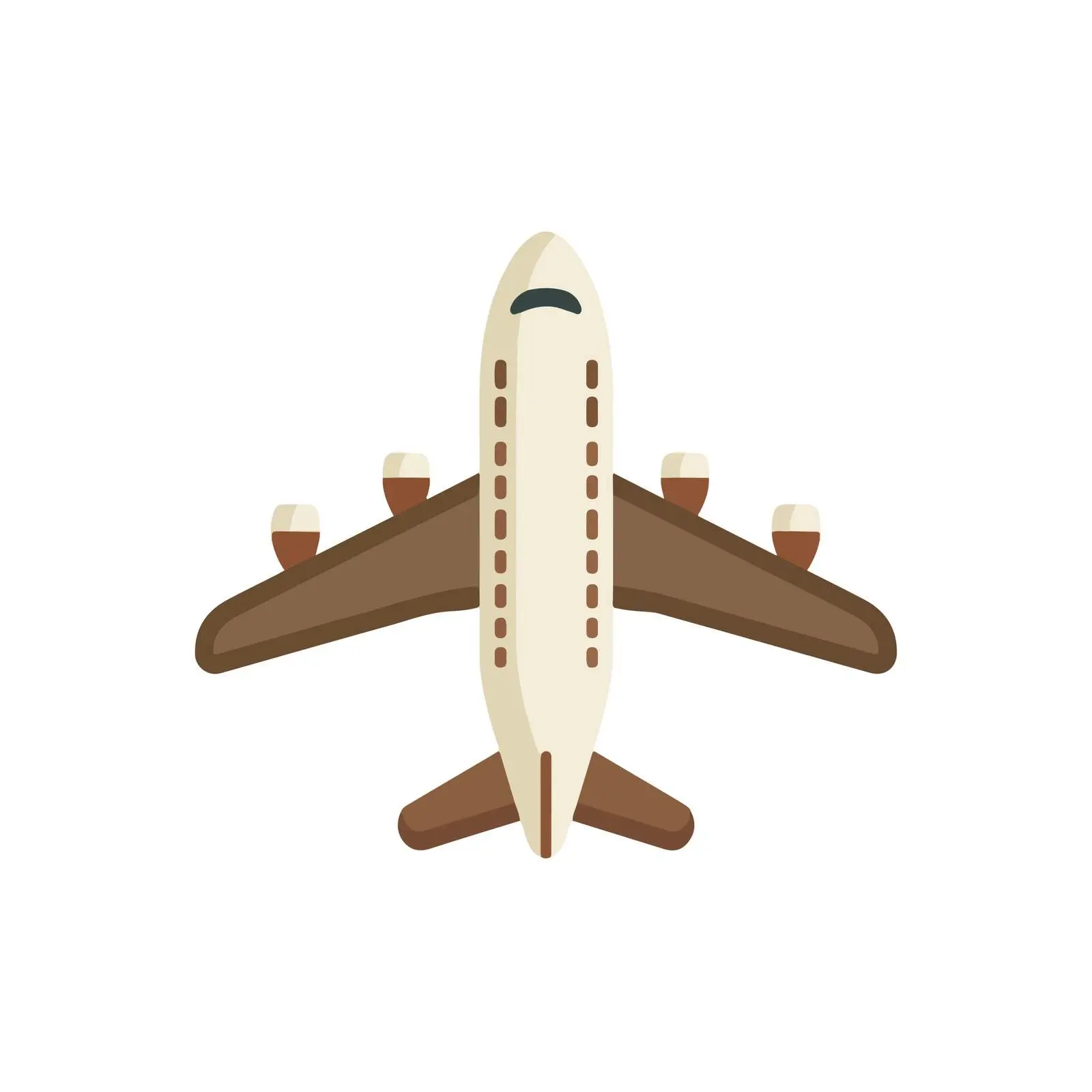 Airplane Minimal Flat Vector Icon — free download from Dotvec